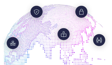 Globe With Icons Mobile