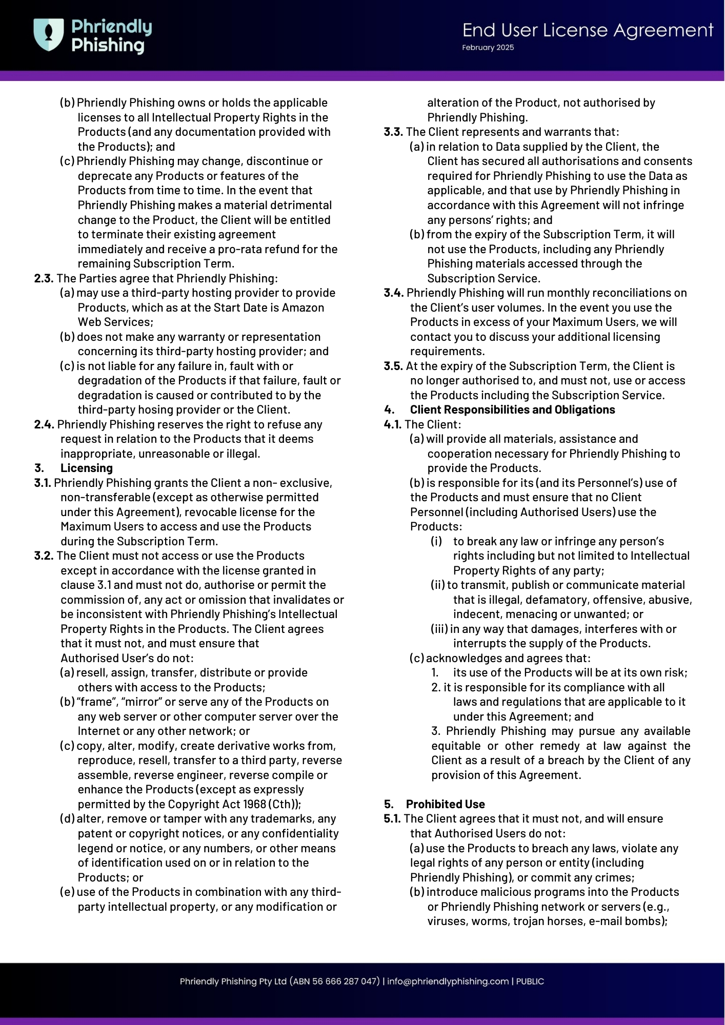 Phriendly Phishing Eula Feb 2025 Page 2